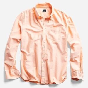 Todd Snyder Oxford Button Down Shirt Men M 100% Cotton Melon Orange Portugal